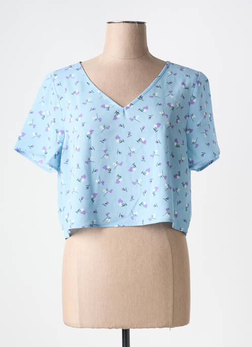 T-shirt bleu NOISY MAY pour femme