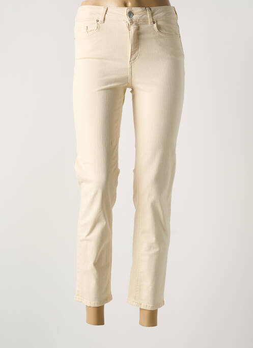 Jeans coupe slim beige PIECES pour femme