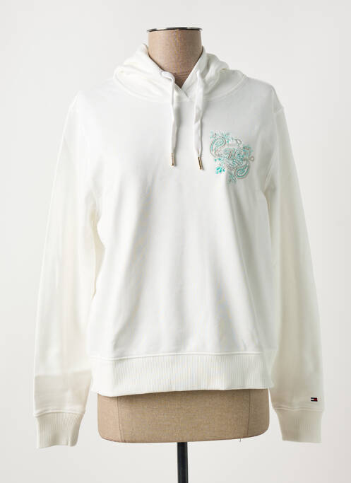 Sweat-shirt à capuche blanc TOMMY HILFIGER pour femme