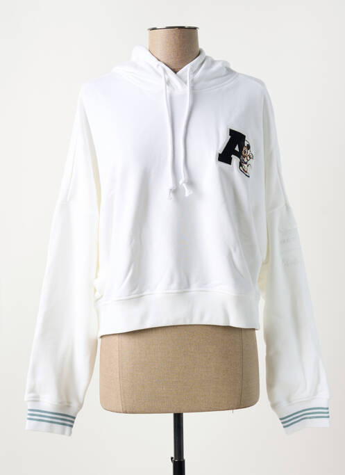 Sweat-shirt à capuche blanc ADIDAS pour femme