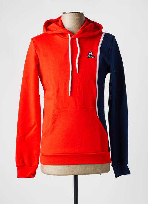 Sweat-shirt à capuche rouge LE COQ SPORTIF pour homme