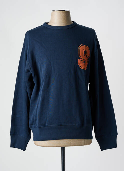 Sweat-shirt bleu SELECTED pour homme