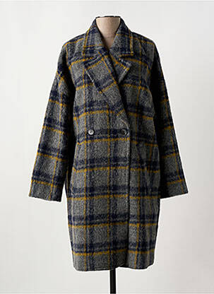 Manteau long gris SEE U SOON pour femme