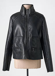 Veste simili cuir noir IKKS femme