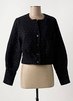Veste casual col rond noir THE KORNER femme