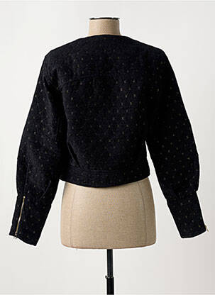 Veste casual col rond noir THE KORNER femme