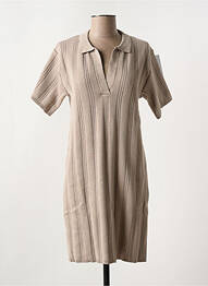 Robe courte col v beige NA-KD femme