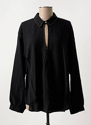 Blouse col v noir THE KORNER femme