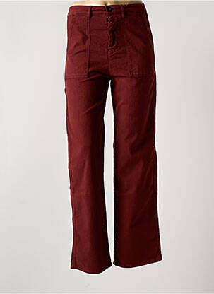 Pantalon droit rouge LEON & HARPER femme