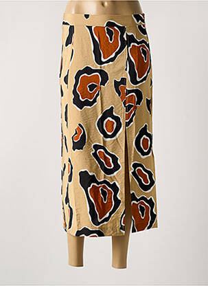 Jupe mi-longue beige OBJECT pour femme