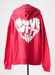 Sweat-shirt à capuche rose NA-KD pour femme seconde vue