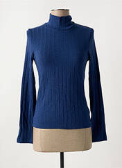 Pull col roulé bleu THINKING MU pour femme seconde vue