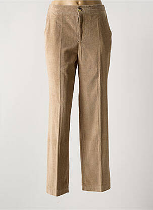 Pantalon droit beige LEON & HARPER femme