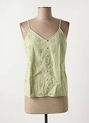 Débardeur col v vert VERO MODA femme