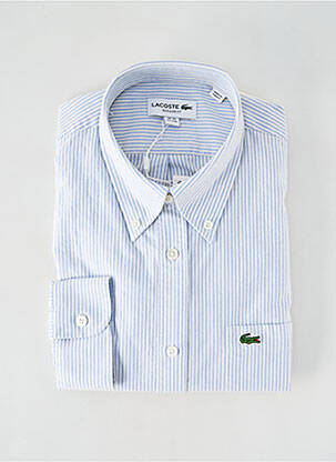Chemise manches longues bleu LACOSTE pour homme