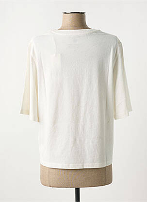 T-shirt col rond blanc THINKING MU femme