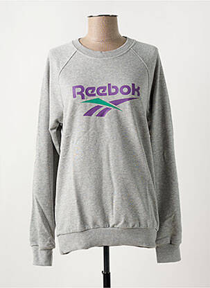 Sweat-shirt col rond gris REEBOK femme