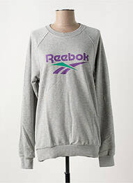 Sweat-shirt col rond gris REEBOK femme
