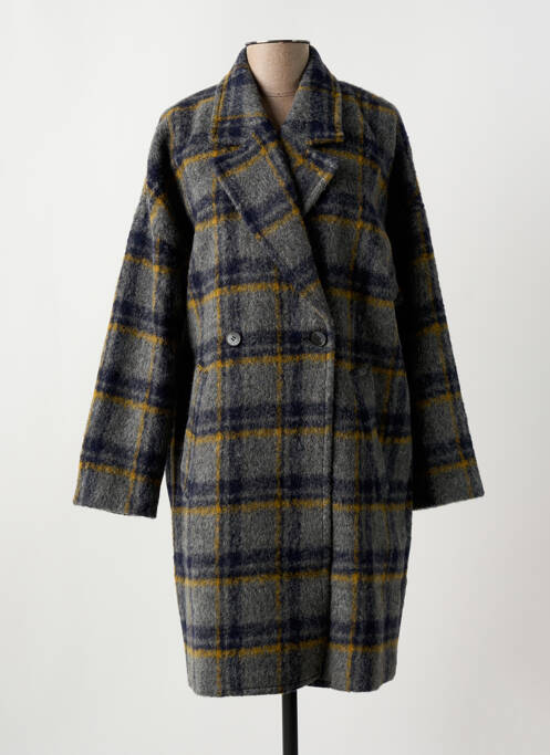 Manteau long gris SEE U SOON pour femme