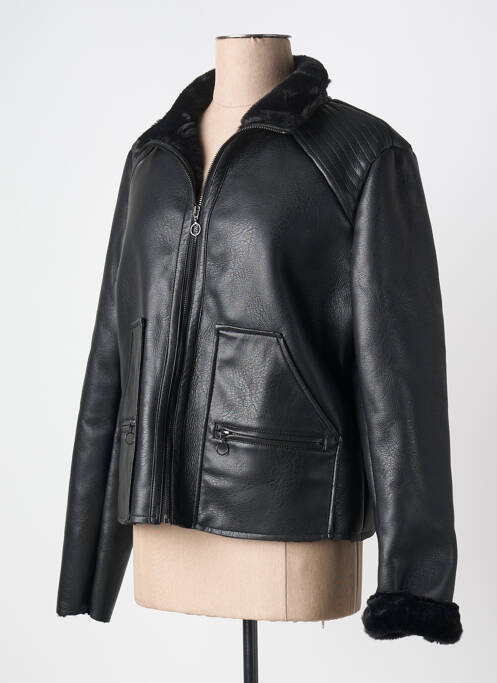 Veste simili cuir noir IKKS pour femme