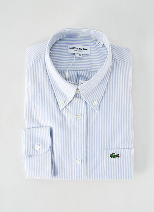 Chemise manches longues bleu LACOSTE pour homme