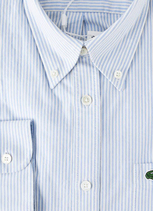 Chemise manches longues bleu LACOSTE pour homme