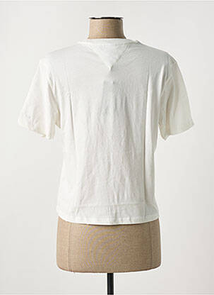 T-shirt col rond blanc TOMMY HILFIGER femme