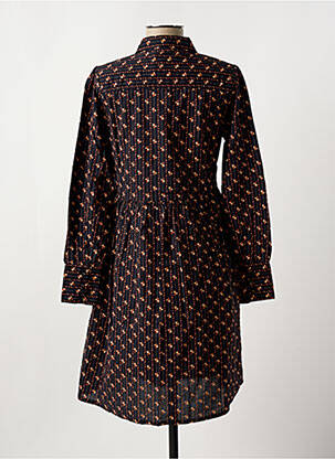 Robe courte col v noir LEON & HARPER femme