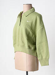 Sweat-shirt vert NIKE pour femme seconde vue
