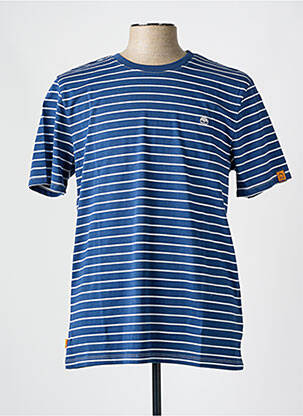 T-shirt col rond bleu TIMBERLAND homme