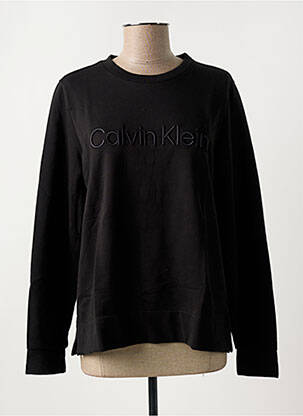 Sweat-shirt col rond noir CALVIN KLEIN femme