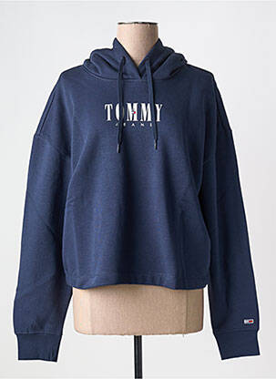 Sweat-shirt à capuche col rond bleu TOMMY HILFIGER femme