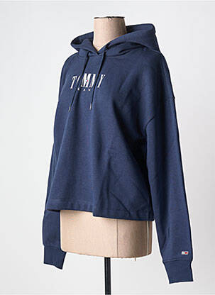Sweat-shirt à capuche col rond bleu TOMMY HILFIGER femme