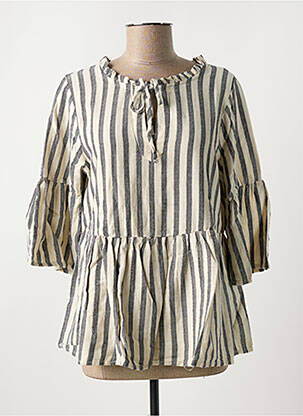 Top col v beige ICHI femme