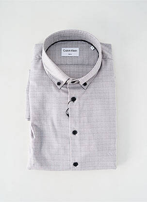 Chemise manches longues gris CALVIN KLEIN homme