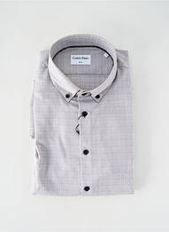 Chemise manches longues gris CALVIN KLEIN homme