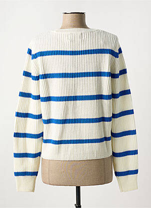 Pull col rond blanc PIECES femme