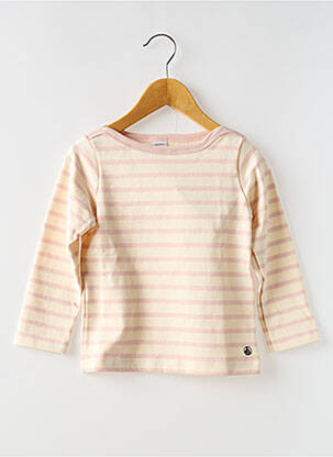 T-shirt col rond blanc PETIT BATEAU fille