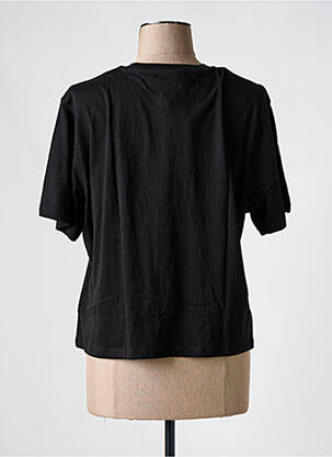 T-shirt col rond noir TOMMY HILFIGER femme