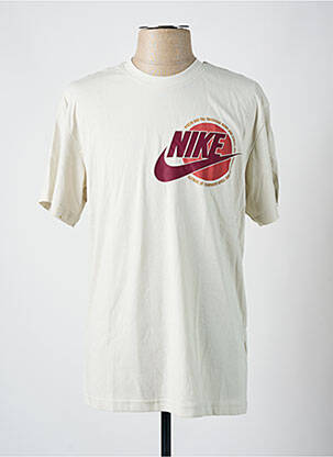 T-shirt col rond blanc NIKE homme