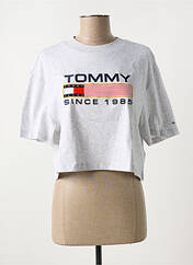 T-shirt gris TOMMY HILFIGER pour femme seconde vue