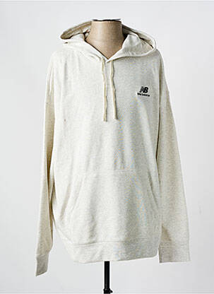 Sweat-shirt à capuche col rond gris NEW BALANCE homme