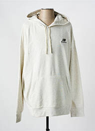 Sweat-shirt à capuche col rond gris NEW BALANCE homme