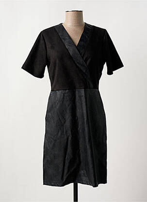 Robe courte col v noir LA FEE MARABOUTEE femme