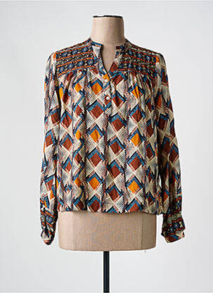 Top col v marron STELLA FOREST femme