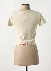 T-shirt beige CALVIN KLEIN pour femme seconde vue