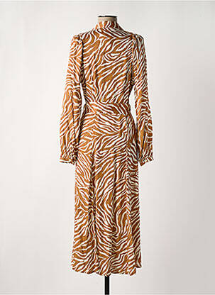 Robe longue col v jaune STELLA FOREST femme
