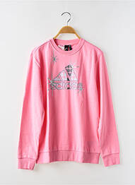 Sweat-shirt col rond rose ADIDAS fille