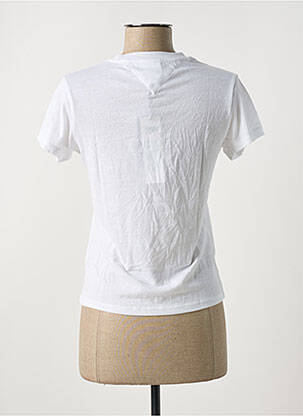 T-shirt col rond blanc TOMMY HILFIGER femme