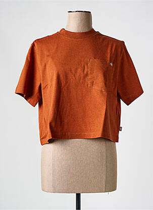 T-shirt col rond marron DICKIES femme